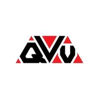 diseño de logotipo de letra triangular qvv con forma de triángulo. monograma de diseño de logotipo de triángulo qvv. plantilla de logotipo de vector de triángulo qvv con color rojo. logotipo triangular qvv logotipo simple, elegante y lujoso. qvv