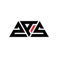 diseño de logotipo de letra triangular zas con forma de triángulo. monograma de diseño del logotipo del triángulo zas. plantilla de logotipo de vector de triángulo zas con color rojo. logo triangular zas logo simple, elegante y lujoso. zas