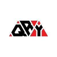 qry diseño de logotipo de letra triangular con forma de triángulo. monograma de diseño de logotipo de triángulo qry. plantilla de logotipo de vector de triángulo qry con color rojo. logotipo triangular qry logotipo simple, elegante y lujoso. pregunta