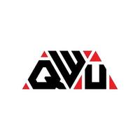 QWU triangle letter logo design with triangle shape. QWU triangle logo design monogram. QWU triangle vector logo template with red color. QWU triangular logo Simple, Elegant, and Luxurious Logo. QWU