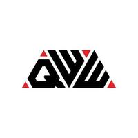 QWW triangle letter logo design with triangle shape. QWW triangle logo design monogram. QWW triangle vector logo template with red color. QWW triangular logo Simple, Elegant, and Luxurious Logo. QWW