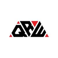 QRW triangle letter logo design with triangle shape. QRW triangle logo design monogram. QRW triangle vector logo template with red color. QRW triangular logo Simple, Elegant, and Luxurious Logo. QRW