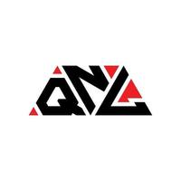 QNL triangle letter logo design with triangle shape. QNL triangle logo design monogram. QNL triangle vector logo template with red color. QNL triangular logo Simple, Elegant, and Luxurious Logo. QNL