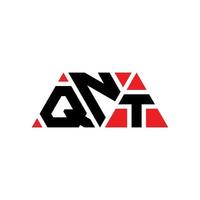 qnt diseño de logotipo de letra triangular con forma de triángulo. monograma de diseño de logotipo de triángulo qnt. plantilla de logotipo de vector de triángulo qnt con color rojo. logotipo triangular qnt logotipo simple, elegante y lujoso. qnt