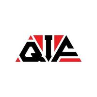 QIF triangle letter logo design with triangle shape. QIF triangle logo design monogram. QIF triangle vector logo template with red color. QIF triangular logo Simple, Elegant, and Luxurious Logo. QIF