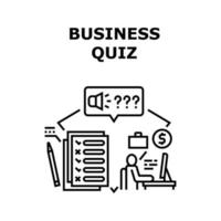 Business Quiz Vector Concept Black Illustration