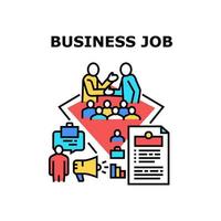 Business Job Vector Concept Color Illustration