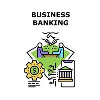 Business Banking Vector Concept Color Illustration