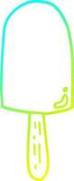 cold gradient line drawing cartoon lollipop vector