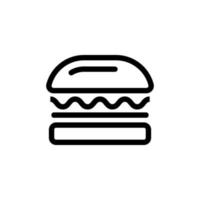 Burger icon vector. Isolated contour symbol illustration vector