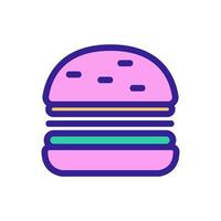 Burger icon vector. Isolated contour symbol illustration vector