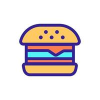 Burger icon vector. Isolated contour symbol illustration vector