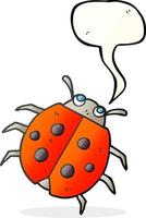 speech bubble cartoon ladybug vector