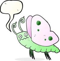 speech bubble cartoon funny butterfly vector