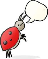 speech bubble cartoon ladybug vector