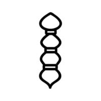 braid icon vector. Isolated contour symbol illustration vector
