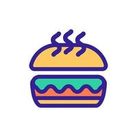 vector de icono de hamburguesa. ilustración de símbolo de contorno aislado