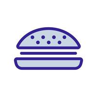 Burger icon vector. Isolated contour symbol illustration vector