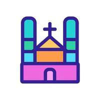 Church icon vector. Isolated contour symbol illustration vector