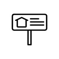 placa frente al vector icono de la casa. ilustración de símbolo de contorno aislado