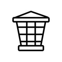 overhead safety net icon vector outline illustration