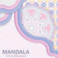 soft color mandala style background vector