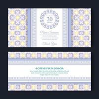 soft abstract pattern birthday invitation design vector