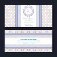 soft abstract pattern birthday invitation design vector