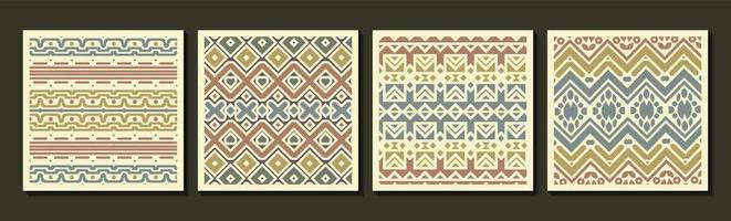 Collection of seamless ornamental ethnic patterns vector