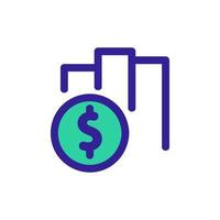 Dollar budget icon vector. Isolated contour symbol illustration vector