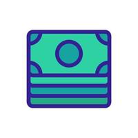 dollar icon vector. Isolated contour symbol illustration vector