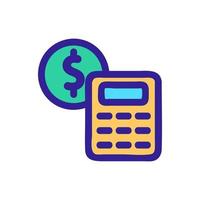 Dollar Calculator is an icon vector. Isolated contour symbol illustration vector