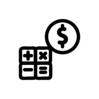 dollar icon vector. Isolated contour symbol illustration vector