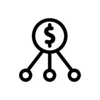 dollar icon vector. Isolated contour symbol illustration vector