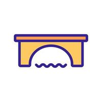 Bridge icon vector. Isolated contour symbol illustration vector