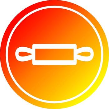 rolling pin circular in hot gradient spectrum vector