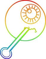 rainbow gradient line drawing cartoon ill eyeball vector