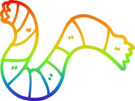 arco iris gradiente línea dibujo dibujos animados rayas bufanda vector