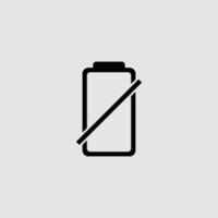 Battery vector icon, charge symbol. Simple, flat design for web or mobile app