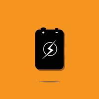 Battery vector icon, charge symbol. Simple, flat design for web or mobile app