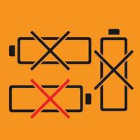 Battery vector icon, charge symbol. Simple, flat design for web or mobile app