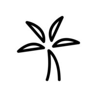 vector de icono de palma. ilustración de símbolo de contorno aislado