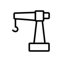 Crane construction icon vector. Isolated contour symbol illustration vector