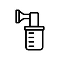 feeding bottle with mechanical pump handle icon vector outline illustration