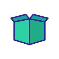 cardboard box icon vector. Isolated contour symbol illustration vector