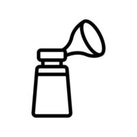 mechanical suction cup with breast pump icon vector outline illustration