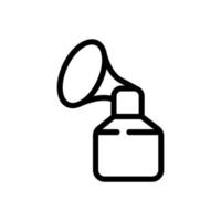 rubber suction cup breast pump icon vector outline illustration