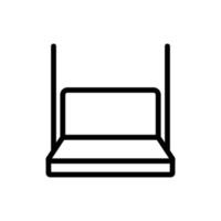 ilustración de contorno de vector de icono de columpio colgante de sofá