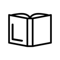 vector de icono de libro abierto. ilustración de símbolo de contorno aislado