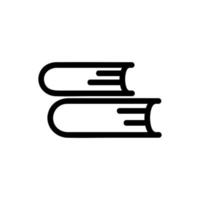 a stack of icon vector books. Isolated contour symbol illustration